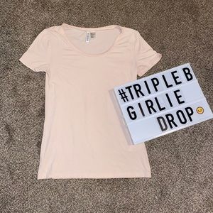Light Pink Scoop Neck Tee
